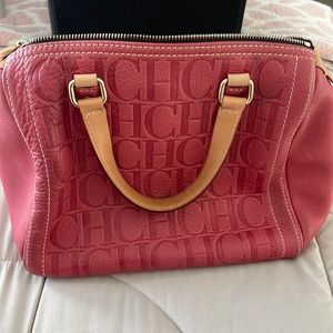 Carolina Herrera Pink top handle bag. In very good condition w/washable stains.
